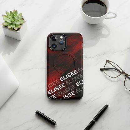 Cover Elisee Pennello Rosso Nero resistente MagSafe® per iPhone®
