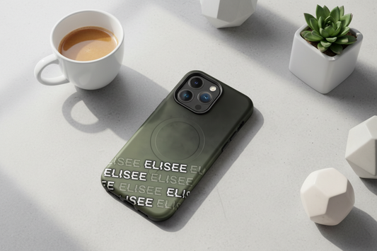 Cover Elisee Sabbia sfumato Nero resistente MagSafe® per iPhone®