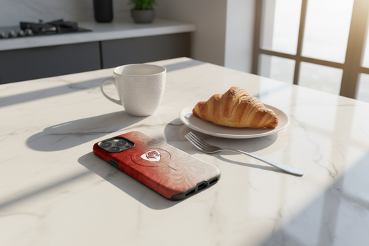 Cover Elisee Artistico Bianco Rosso resistente MagSafe® per iPhone®