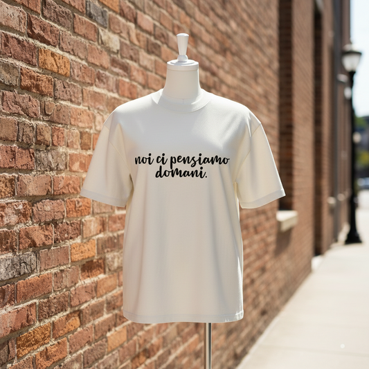 T-shirt oversize Olly "TUTTA VITA SEMPRE"