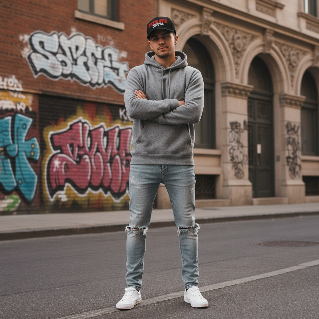Cappellino trucker ricamato "TUTTA VITA SEMPRE."