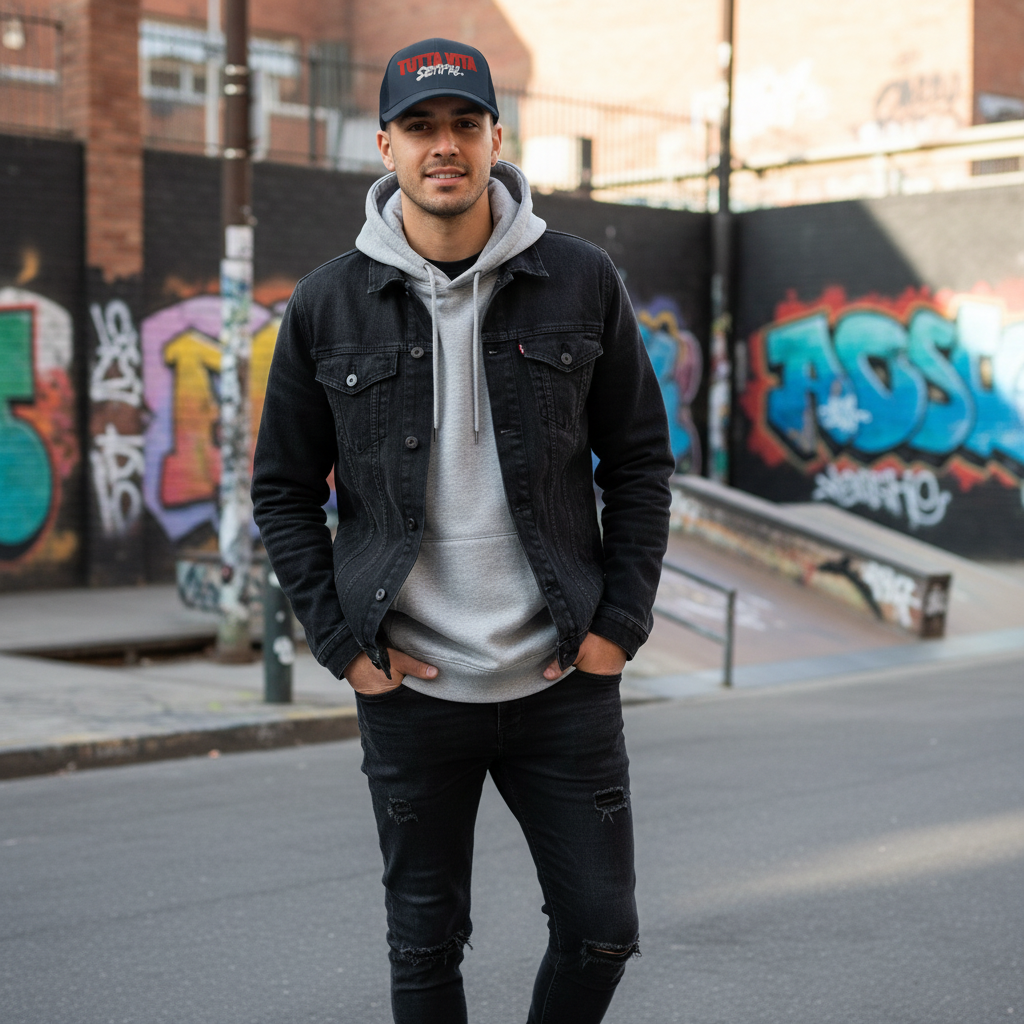 Cappellino trucker ricamato "TUTTA VITA SEMPRE."