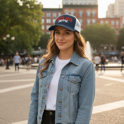 Cappellino trucker ricamato "TUTTA VITA SEMPRE."