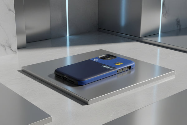 Cover iPhone rigida Trento Felpa Blue