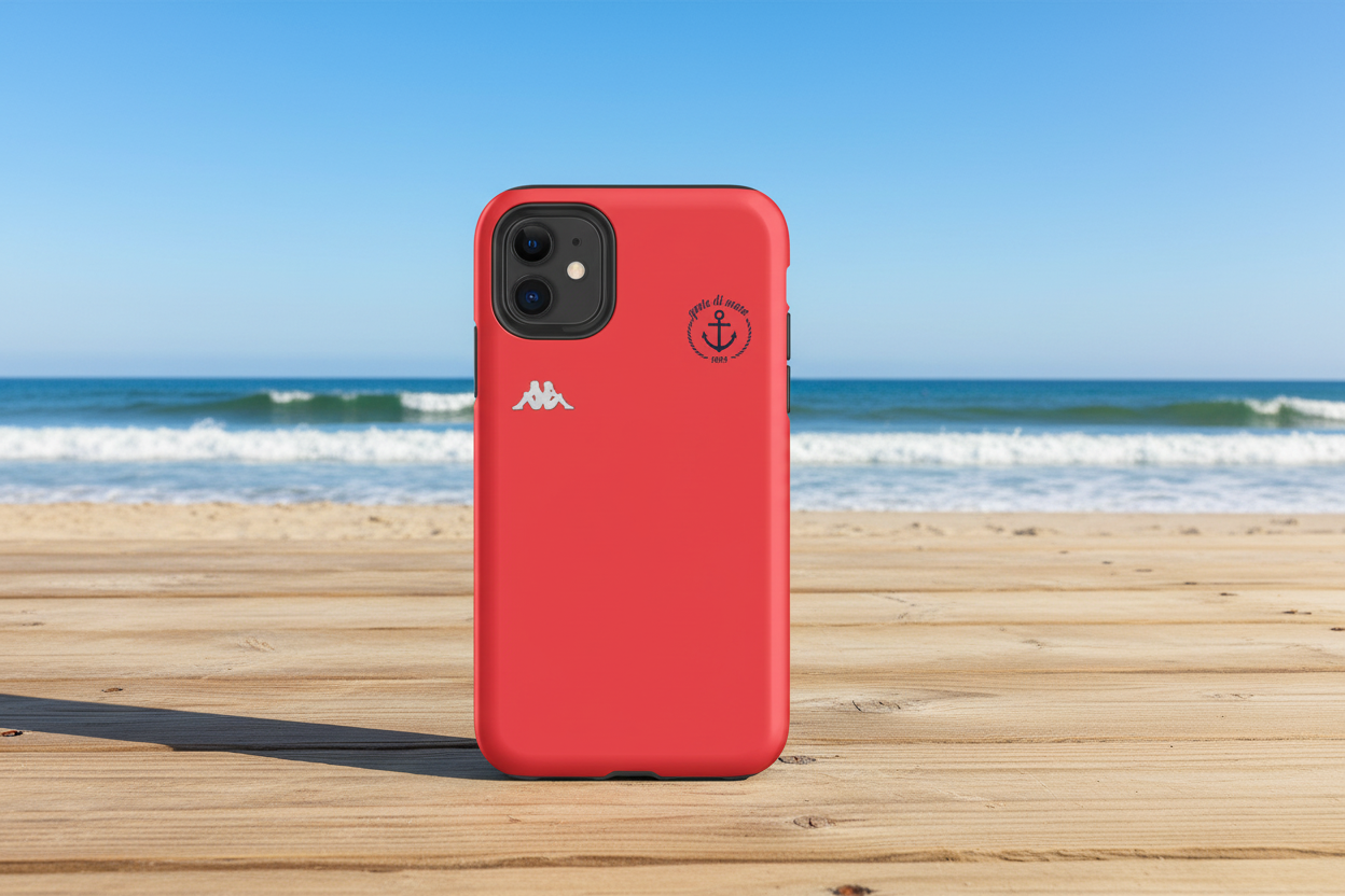Cover iPhone rigida Genoa T-Shirt Red "Gente di Mare"