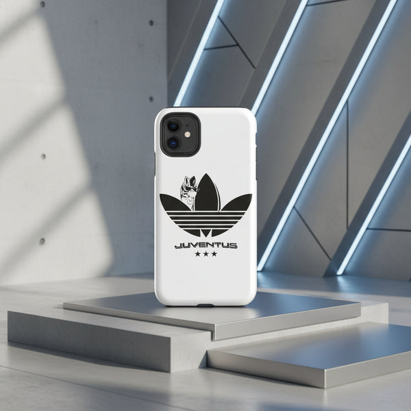 Cover iPhone rigida Juventus T-Shirt Style Classic White Con Zebra
