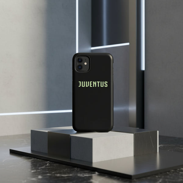 Cover iPhone rigida Juventus T-shirt Style Black With Juventus Gold