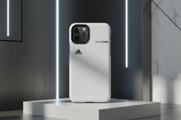 Cover iPhone rigida Virtus Entella Font Black T-Shirt Grigia