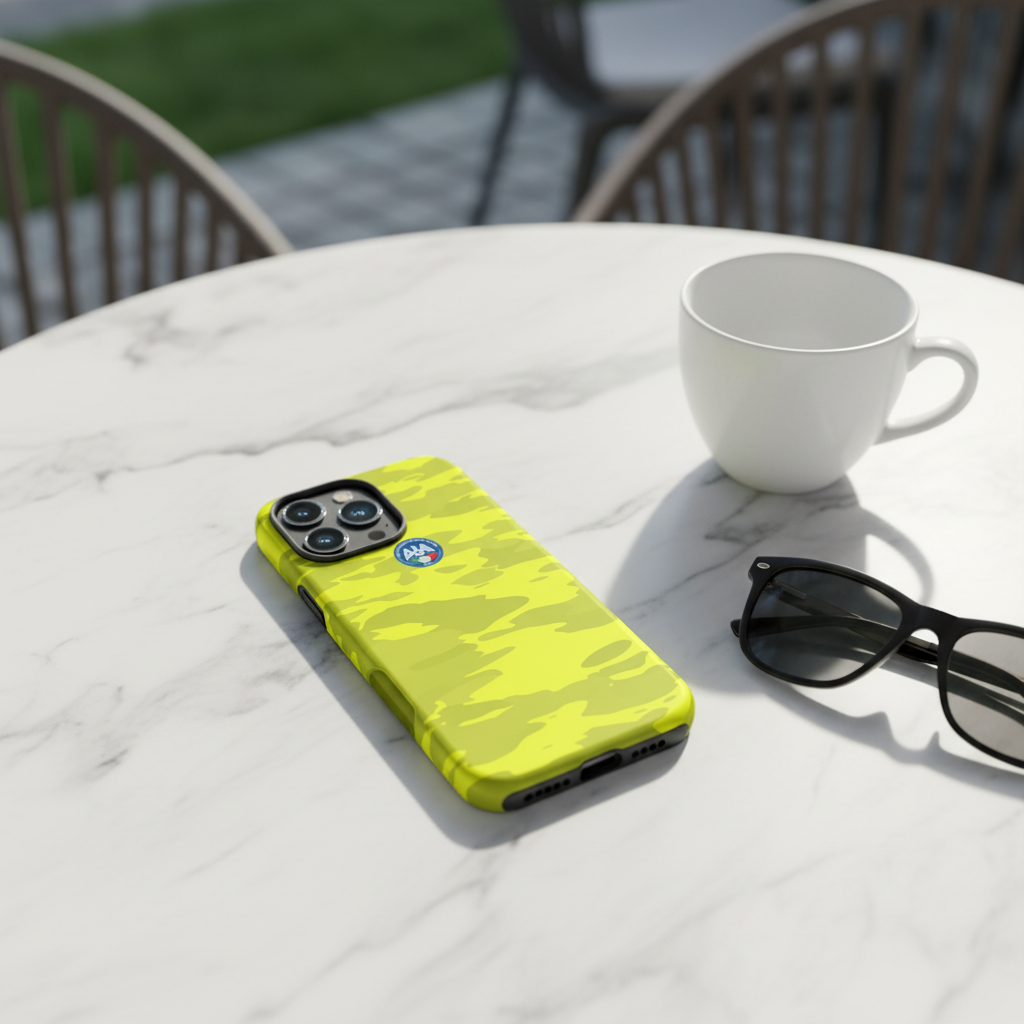Cover iPhone rigida Arbitro Italia Giallo Mimetico s.s. 25/26
