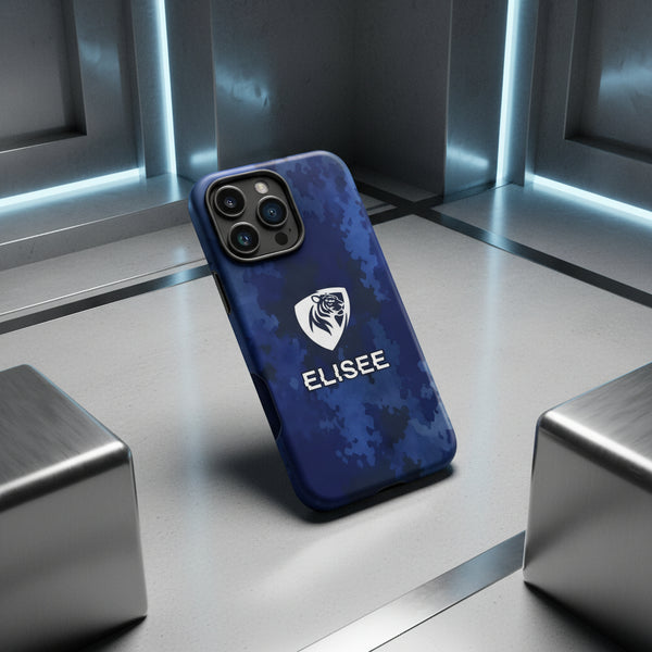 Cover iPhone rigida Elisee Mimetico Blu