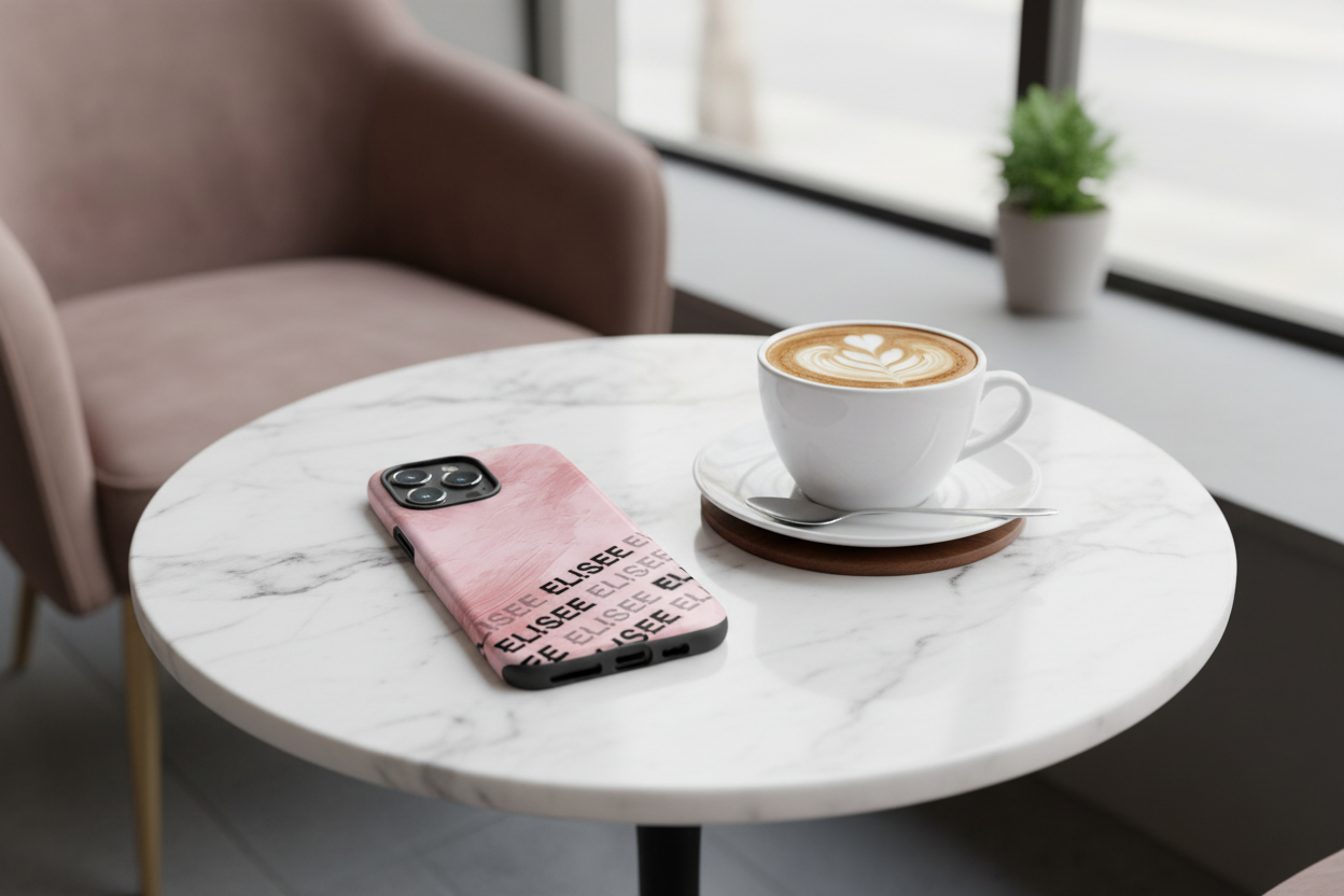 Cover iPhone rigida Elisee Pennello Rosa