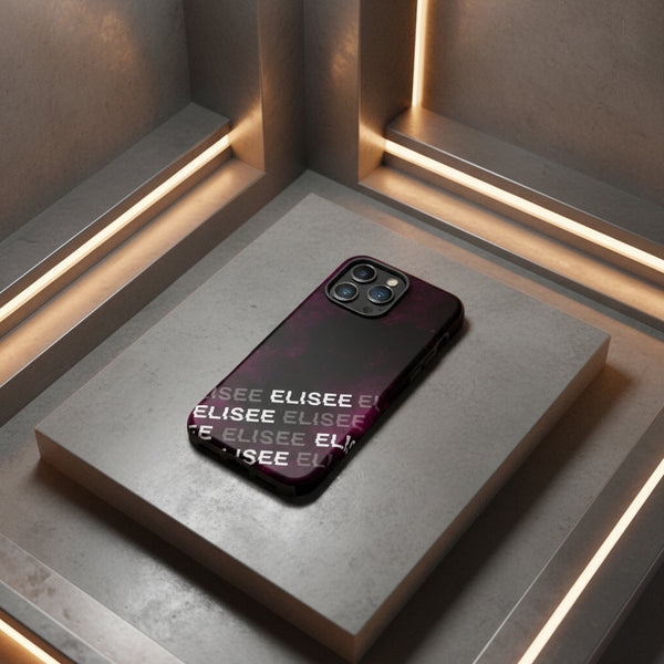 Cover iPhone rigida Elisee Rosa Nero