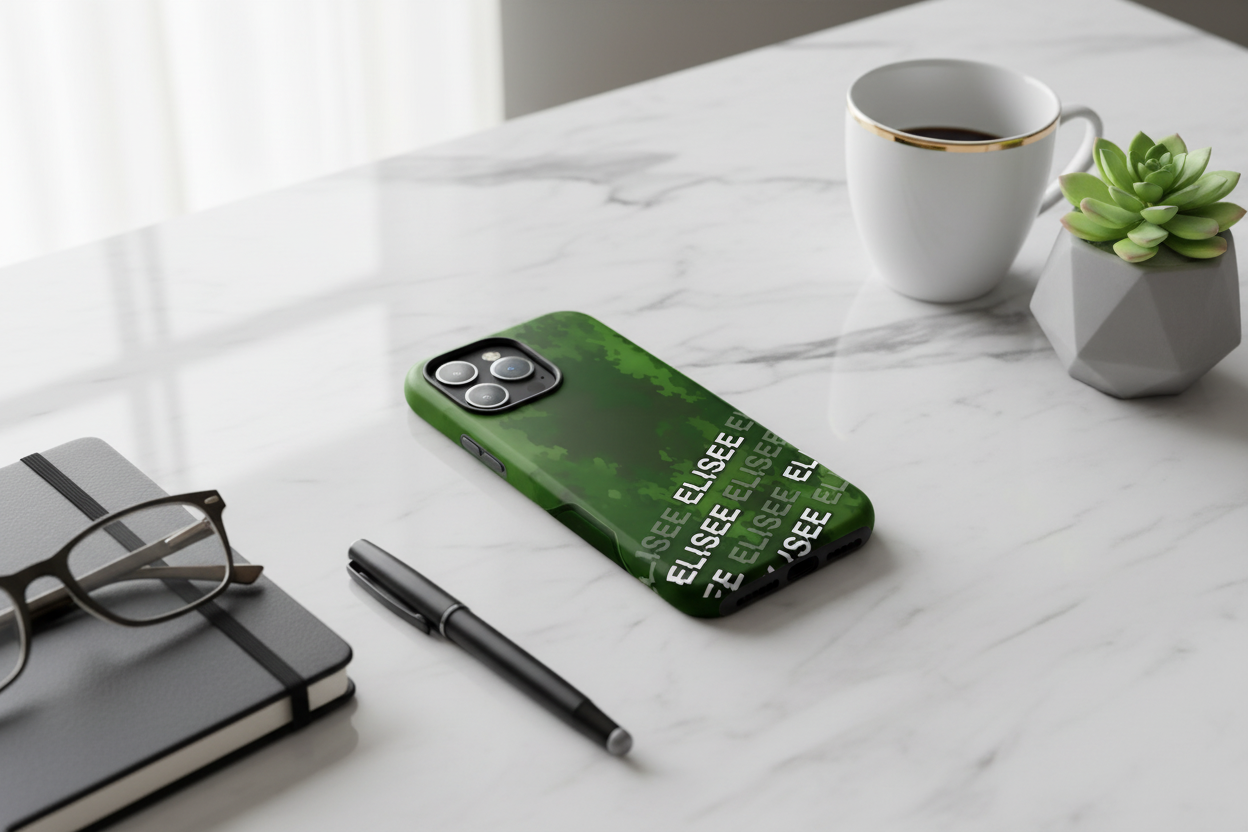Cover iPhone rigida Elisee Mimetico Verde