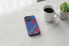 Cover iPhone rigida Elisee Rosso Azzurro