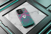 Cover iPhone rigida Elisee Barocco Rosso Viola Verde