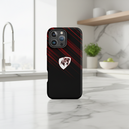Cover iPhone rigida Elisee Rosso Nero