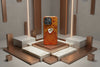 Cover iPhone rigida Elisee Barocco Arancio Rosso