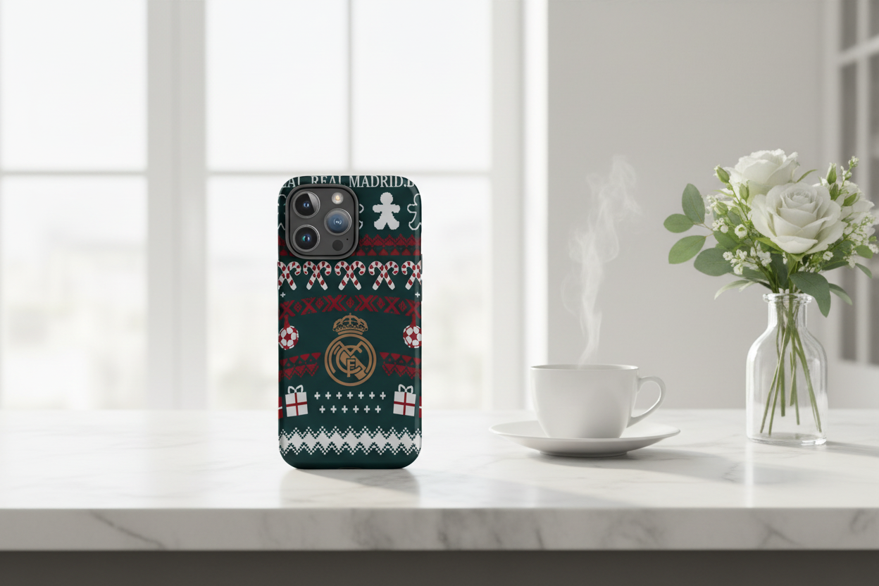 Cover iPhone rigida Real Madrid Christmas Edition