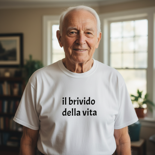 T-shirt classica unisex stampo "IL BRIVIDO DELLA VITA"